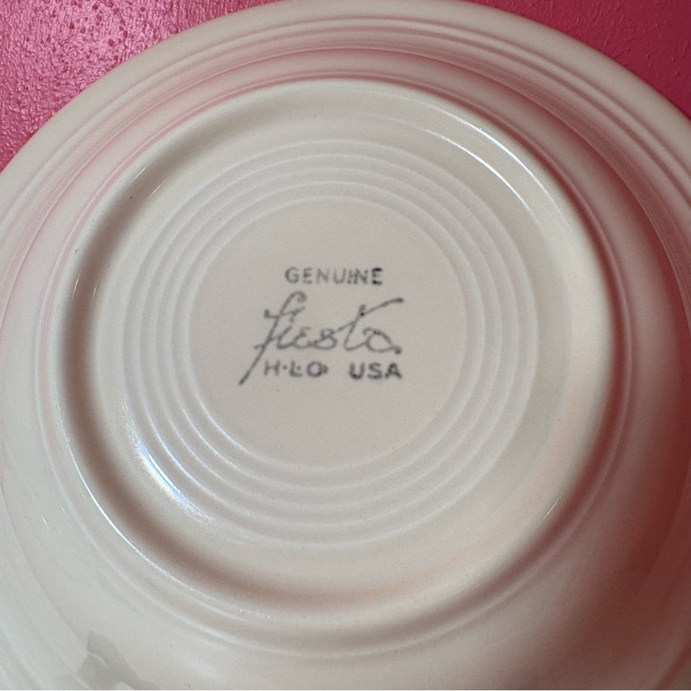 Vintage Fiestaware * Homer Laughlin Cream Soup Bowl Dining EUC Retro Collectible - Picture 7 of 8